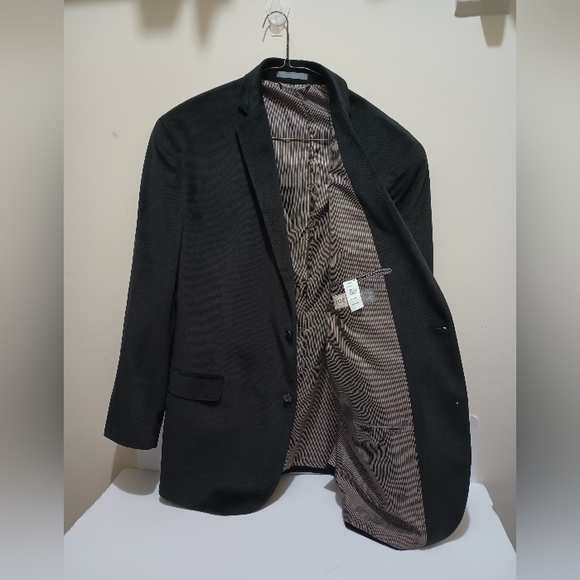 NWT Joseph Abboud J.O.E.Mens Sport Coat Blazer Black Double Vent Size 48 Regular - Picture 3 of 9